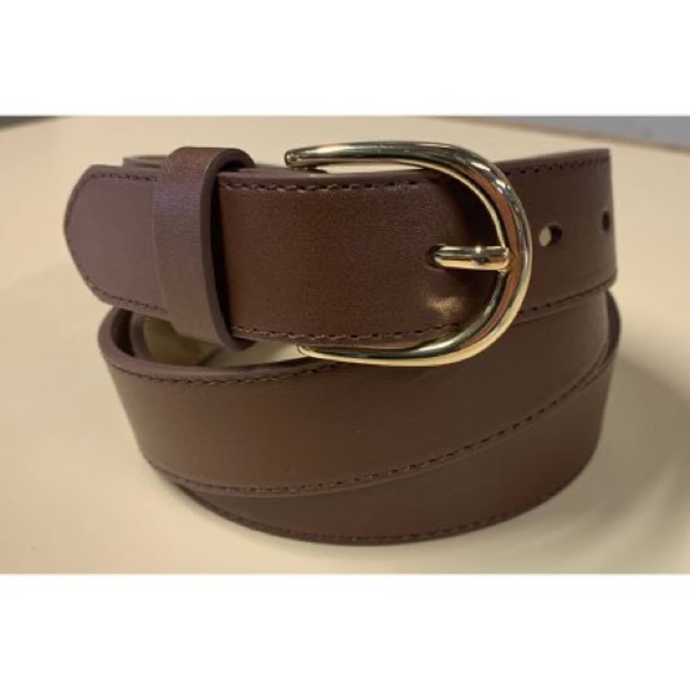 NWT Fashion Skinny Leather Jean Belt with Polished Buckle